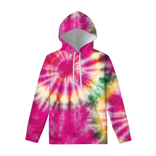 Double Tie Dye Print Pullover Hoodie