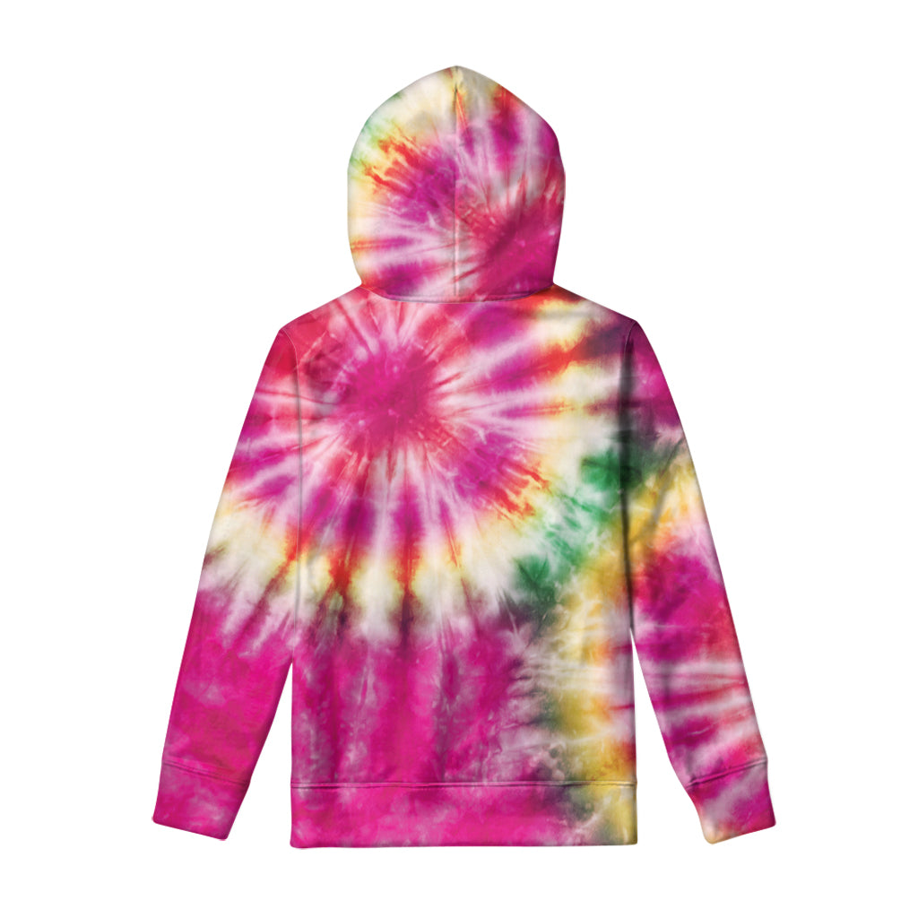Double Tie Dye Print Pullover Hoodie