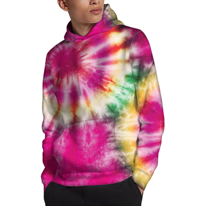 Double Tie Dye Print Pullover Hoodie