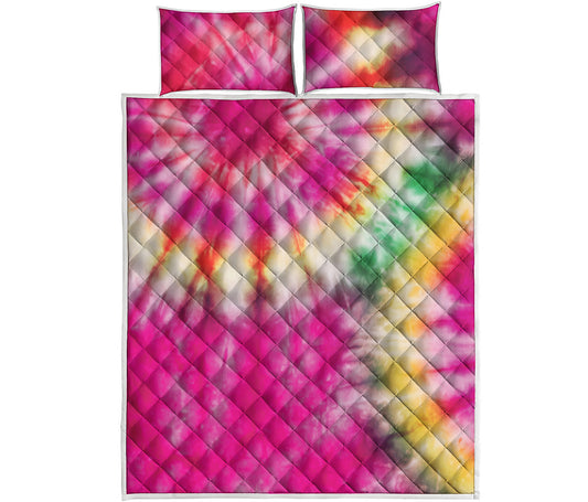 Double Tie Dye Print Quilt Bed Set