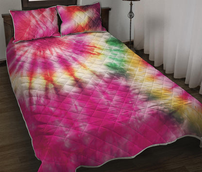 Double Tie Dye Print Quilt Bed Set