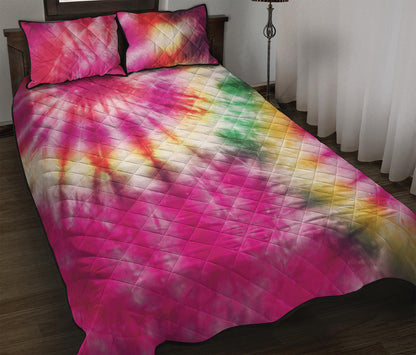 Double Tie Dye Print Quilt Bed Set