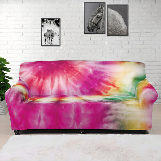 Double Tie Dye Print Sofa Cover