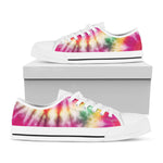 Double Tie Dye Print White Low Top Shoes