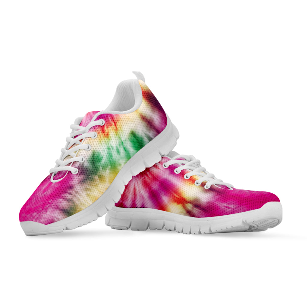 Double Tie Dye Print White Sneakers