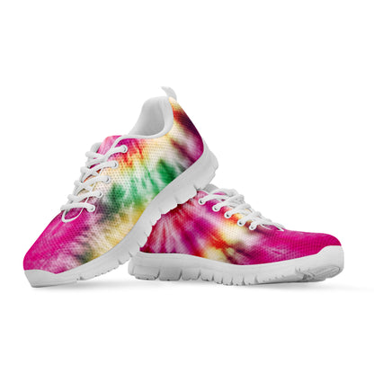 Double Tie Dye Print White Sneakers