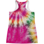 Double Tie Dye Print Women's Racerback Tank Top
