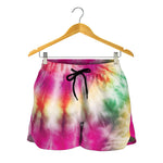 Double Tie Dye Print Women's Shorts
