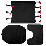 Dracula Fang Print 3 Piece Bath Mat Set