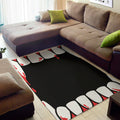 Dracula Fang Print Floor Mat