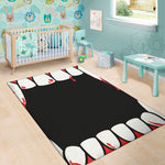 Dracula Fang Print Area Rug