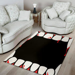 Dracula Fang Print Area Rug