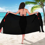 Dracula Fang Print Beach Sarong Wrap