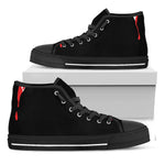 Dracula Fang Print Black High Top Shoes