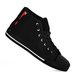 Dracula Fang Print Black High Top Shoes