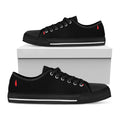 Dracula Fang Print Black Low Top Sneakers