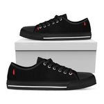 Dracula Fang Print Black Low Top Shoes 