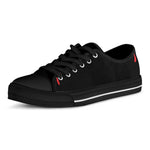 Dracula Fang Print Black Low Top Shoes 
