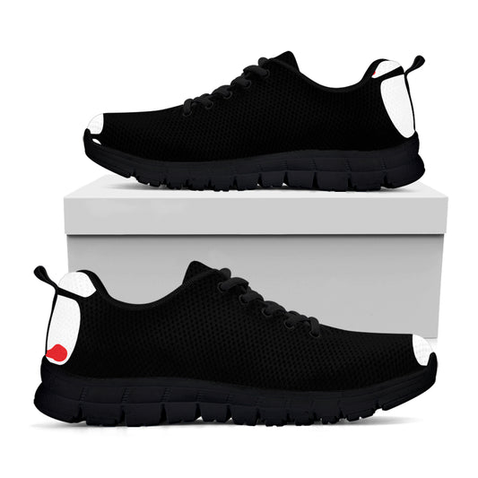 Dracula Fang Print Black Sneakers