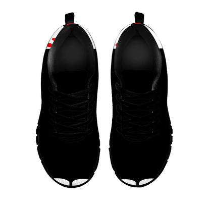 Dracula Fang Print Black Sneakers