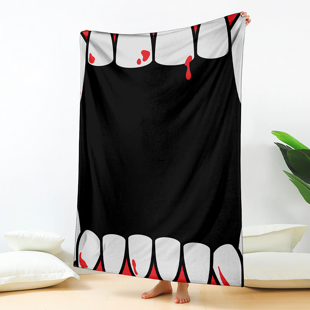 Dracula Fang Print Blanket