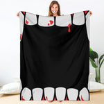 Dracula Fang Print Blanket