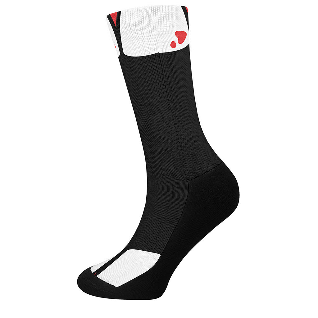 Dracula Fang Print Crew Socks
