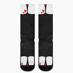 Dracula Fang Print Crew Socks