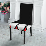 Dracula Fang Print Dining Chair Slipcover
