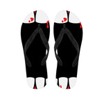 Dracula Fang Print Flip Flops