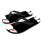 Dracula Fang Print Flip Flops