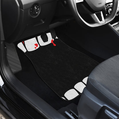 Dracula Fang Print Front and Back Car Floor Mats