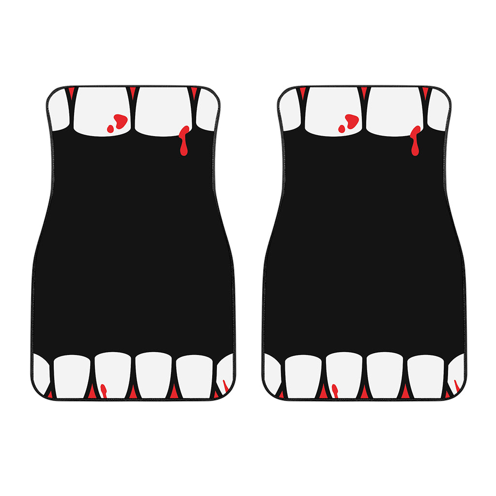Dracula Fang Print Front Car Floor Mats