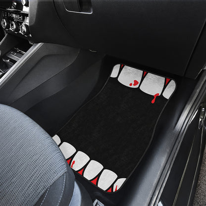 Dracula Fang Print Front Car Floor Mats