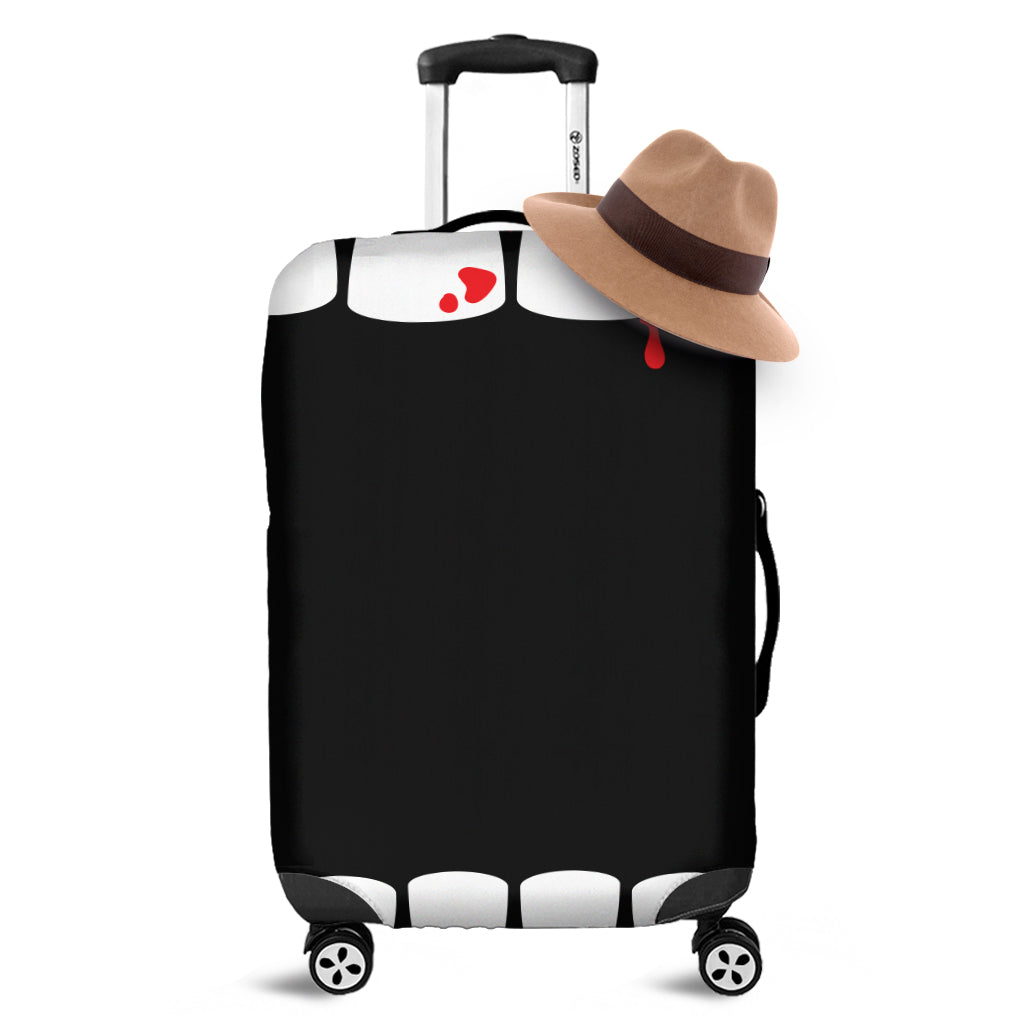 Dracula Fang Print Luggage Cover