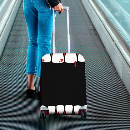 Dracula Fang Print Luggage Cover