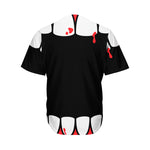 Dracula Fang Print Men's Baseball Jersey