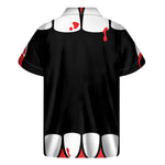 Dracula Fang Print Men's Short Sleeve Shirt