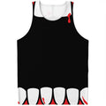 Dracula Fang Print Men's Tank Top