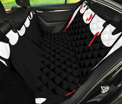 Dracula Fang Print Pet Car Back Seat Cover