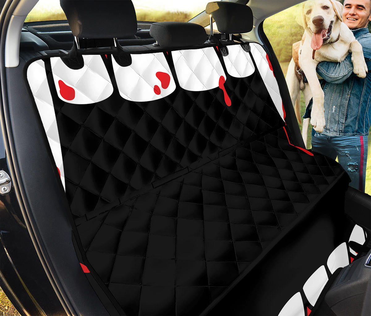 Dracula Fang Print Pet Car Back Seat Cover
