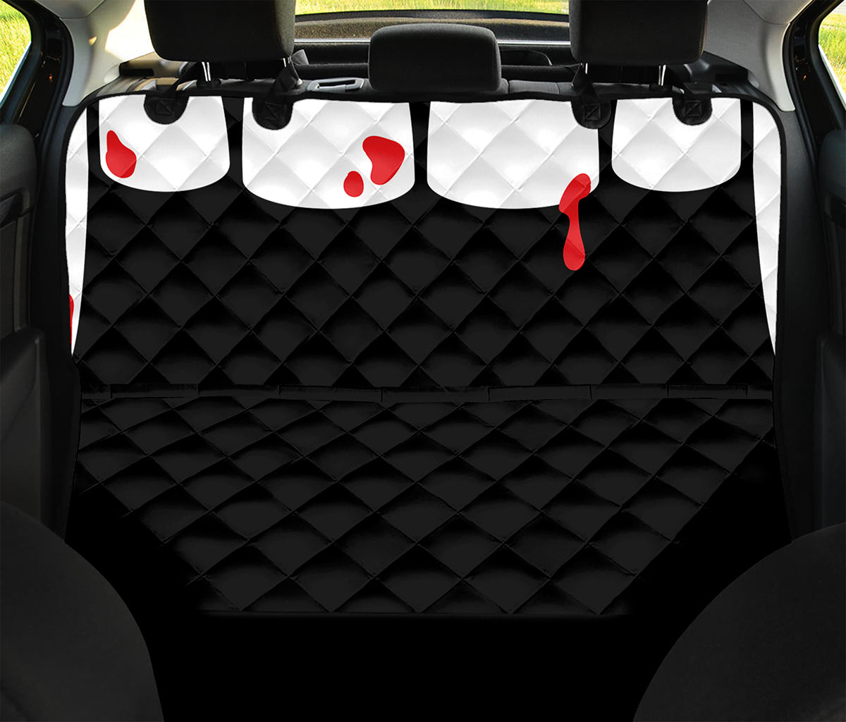Dracula Fang Print Pet Car Back Seat Cover