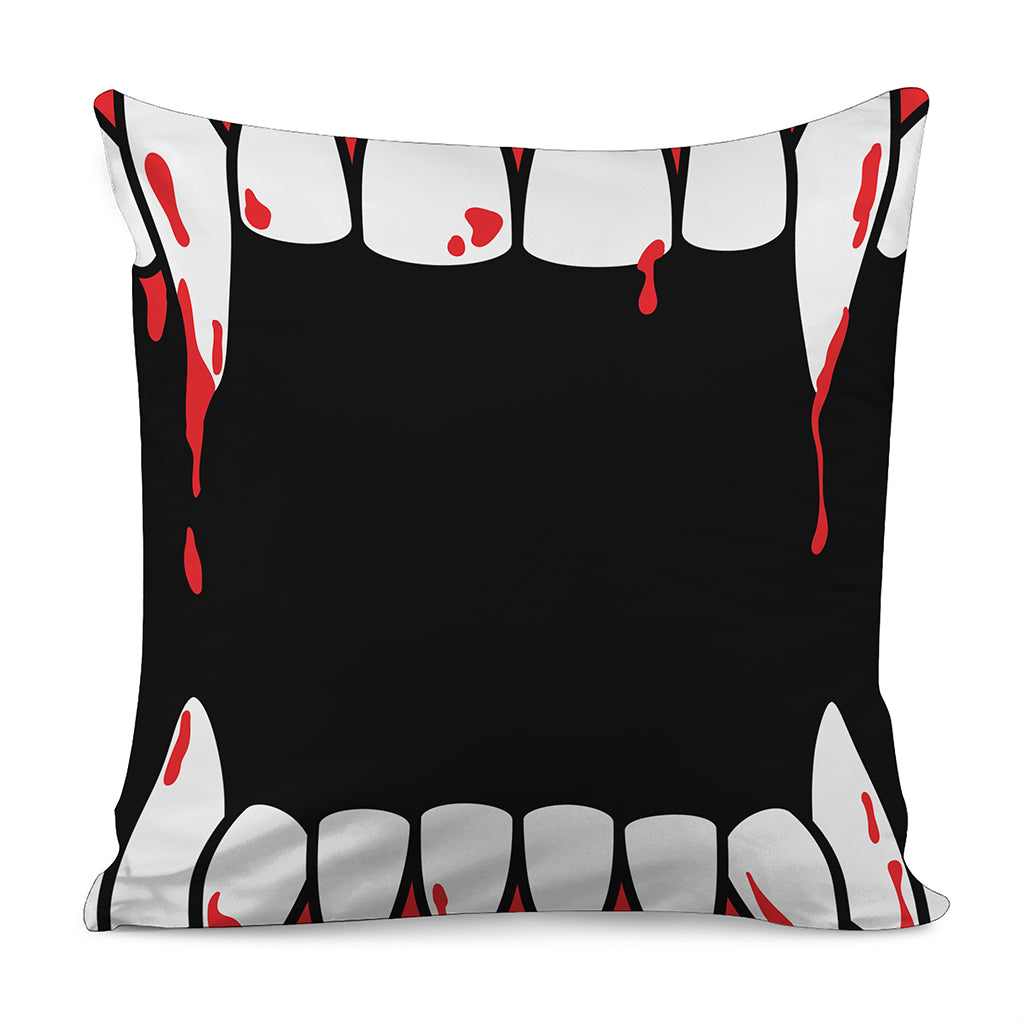 Dracula Fang Print Pillow Cover