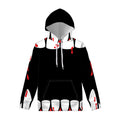 Dracula Fang Print Pullover Hoodie