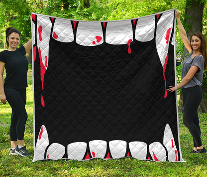 Dracula Fang Print Quilt
