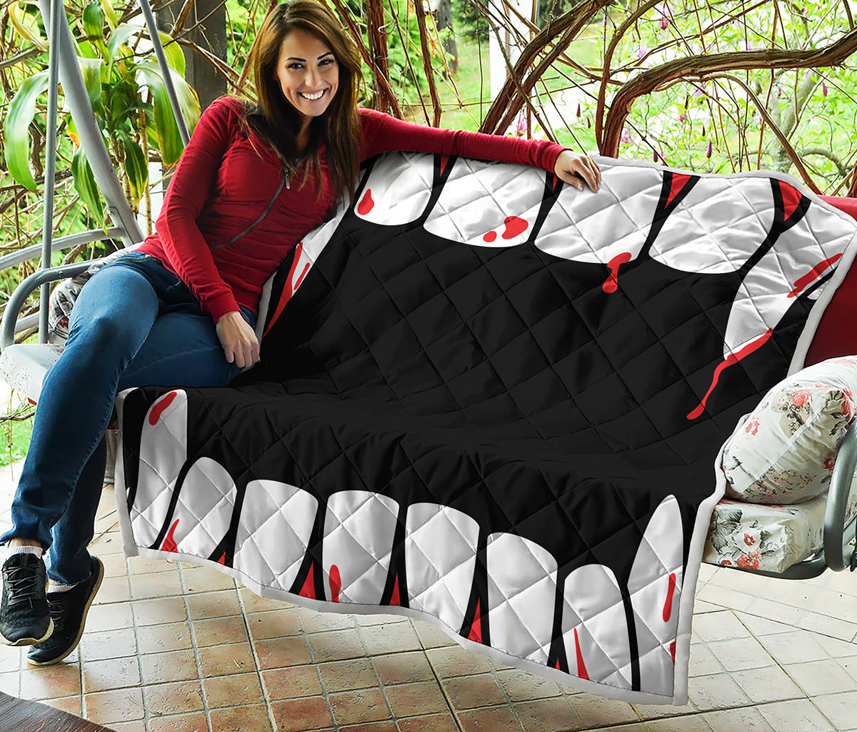 Dracula Fang Print Quilt