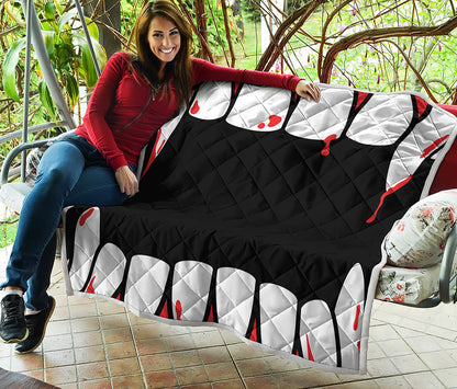 Dracula Fang Print Quilt