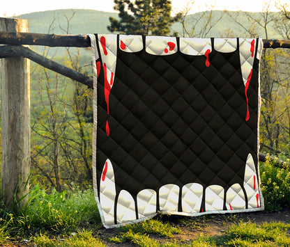 Dracula Fang Print Quilt