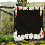 Dracula Fang Print Quilt