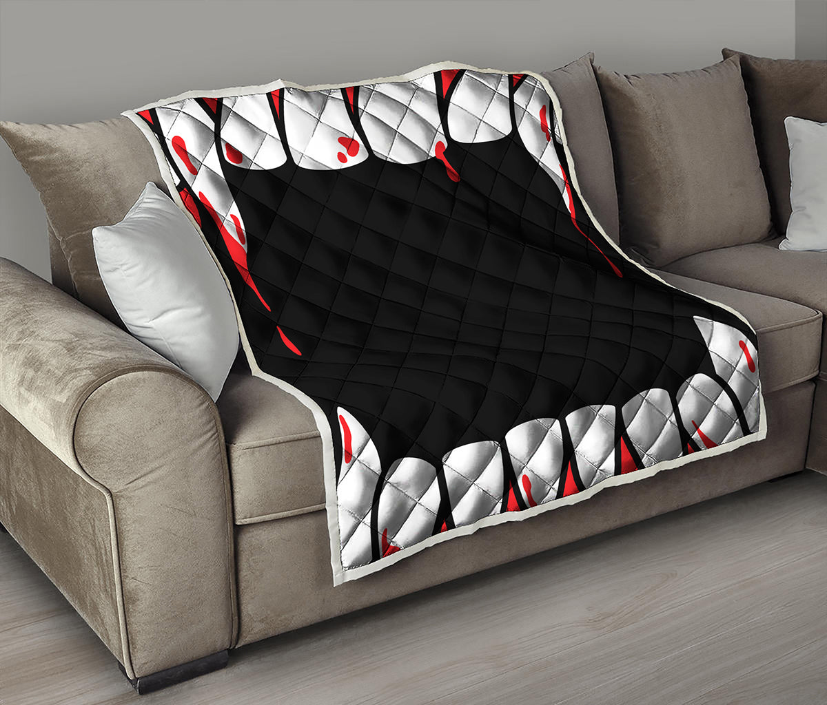 Dracula Fang Print Quilt